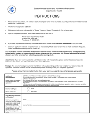 Licensing Application for a Body Piercing Establishments - Rhode Island, Page 2