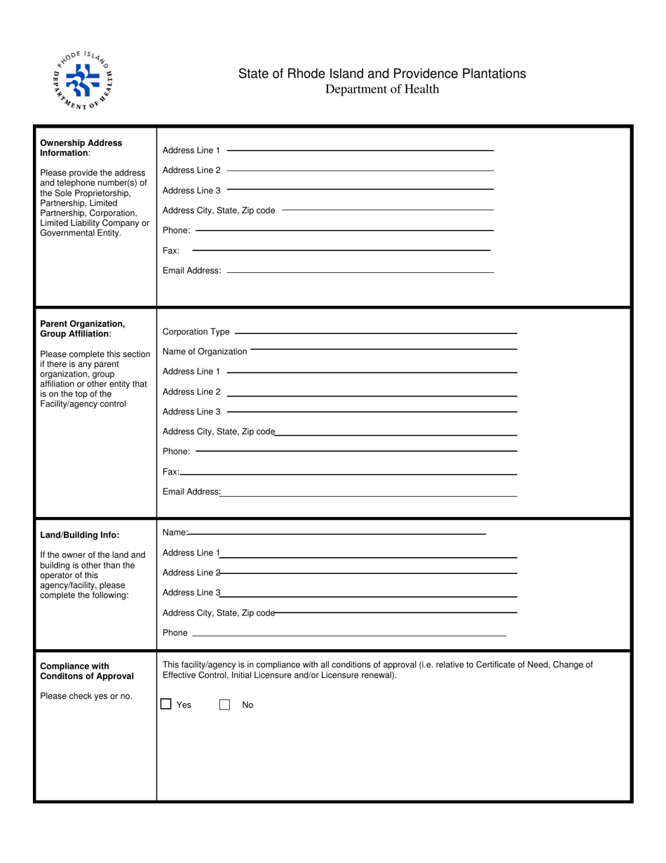 Licensing Application for a Body Piercing Establishments - Rhode Island, Page 4