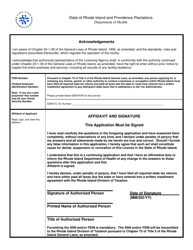 Licensing Application for a Body Piercing Establishments - Rhode Island, Page 5