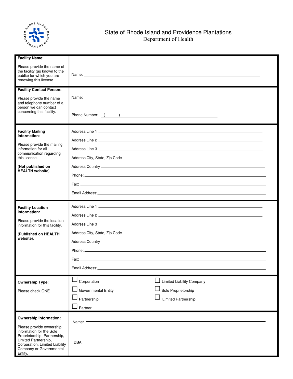 Licensing Application for a Tattoo Parlor - Rhode Island, Page 3