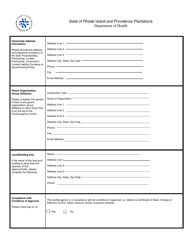 Licensing Application for a Tattoo Parlor - Rhode Island, Page 4