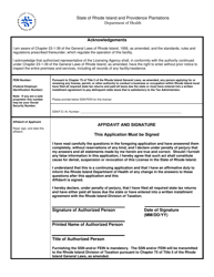 Licensing Application for a Tattoo Parlor - Rhode Island, Page 5