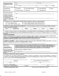 Application for Registration of a Therapeutic Radiation Machine Facility - Rhode Island, Page 2