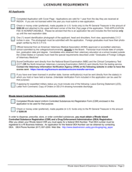 Application for License as a Veterinarian - Rhode Island, Page 2