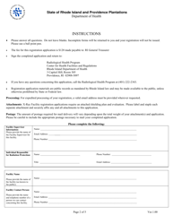 Application for Registration for Industrial Radiography (Category a) Diagnostic X-Ray Equipment Facility - Rhode Island, Page 2