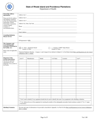 Application for Registration for Industrial Radiography (Category a) Diagnostic X-Ray Equipment Facility - Rhode Island, Page 4