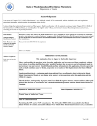 Application for Registration for Industrial Radiography (Category B) Diagnostic X-Ray Equipment Facility - Rhode Island, Page 5