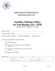 Application for Registration for Facilities Utilizing X-Rays for Non-healing Arts - Oth - Rhode Island