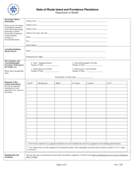 Application for Registration for Facilities Utilizing X-Rays for Non-healing Arts - Oth - Rhode Island, Page 4