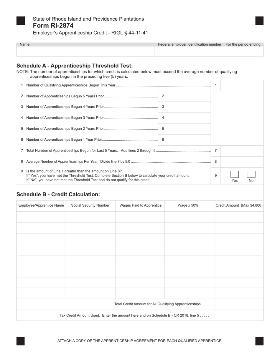 Form RI 2874 Fill Out Sign Online And Download Printable PDF Rhode form-ri-2874-fill-out-sign-online-and-download-printable-pdf-rhode
