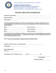 Application for Change in Corporate Officers - Rhode Island, Page 5