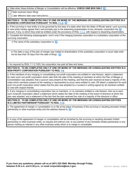 Form 610 Application for Articles of Merger - Rhode Island, Page 4