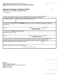 Form 643A Statement of Change of Registered Office - Rhode Island, Page 2
