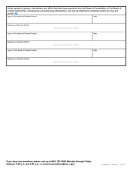 Form 302 Certificate of Cancellation - Domestic Limited Partnership - Rhode Island, Page 3