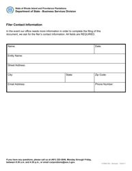Form 254 Certificate of Withdrawal - Foreign Non-profit Corporation - Rhode Island, Page 3