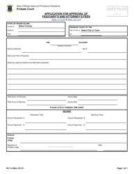Document preview: Form PC-7.4 Application for Approval of Fiduciary's and Attorney's Fees - Rhode Island