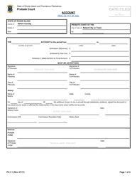 Document preview: Form PC-7.1 Account - Rhode Island