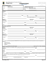Document preview: Form PC-2.10 Conservatorship - Rhode Island