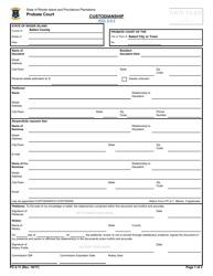 Document preview: Form PC-2.11 Custodianship - Rhode Island
