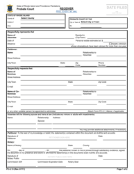 Document preview: Form PC-2.13 Receiver - Rhode Island
