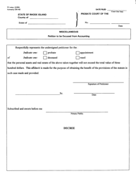 Form PC-MISC Petition to Be Excused From Accounting - Rhode Island, Page 2