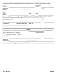 Form PC-8.1 Change of Name - Rhode Island, Page 2