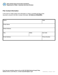 Form 624B Fictitious Business Name Statement - Rhode Island, Page 3