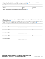 Form 500A Renewal Application for Registered Limited Liability Partnership - Rhode Island, Page 3