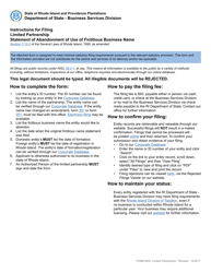 Form 625C Statement of Abandonment of Use of Fictitious Business Name - Rhode Island