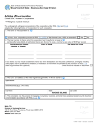 Form 116SP Articles of Incorporation - Rhode Island (English/Spanish), Page 3