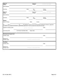 Form PC-1.10 Petition for Voluntary Informal Administrator - Rhode Island, Page 2