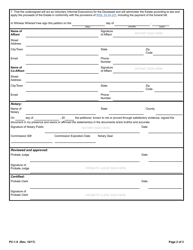 Form PC-1.9 Petition for Voluntary Informal Executor - Rhode Island, Page 2