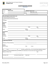 Document preview: Form PC-3.4 Acceptance/Declination - Rhode Island