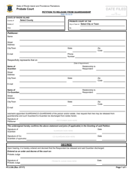 Document preview: Form PC-2.9A Petition to Release From Guardianship - Rhode Island