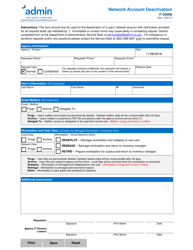 Document preview: Form IT-3000B Network Account Deactivation - South Carolina