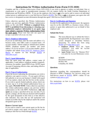 Form UCE-1010 Written Authorization - South Carolina, Page 2