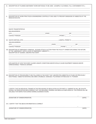 DHEC Form 3430 Asbestos Abatement Project License Application - South Carolina, Page 2