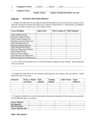 DHEC Form 3895 Application for Asbestos Training Course Approval - South Carolina, Page 2