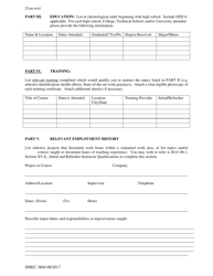 DHEC Form 3894 Application for Asbestos Instructor Approval - South Carolina, Page 2