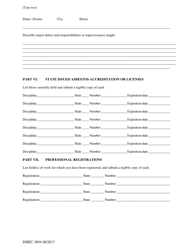 DHEC Form 3894 Application for Asbestos Instructor Approval - South Carolina, Page 4