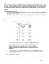 DHEC Form 1904 Emission Inventory Point Source Data Report - South Carolina, Page 12