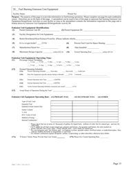 DHEC Form 1904 Emission Inventory Point Source Data Report - South Carolina, Page 15