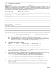 DHEC Form 1904 Emission Inventory Point Source Data Report - South Carolina, Page 23