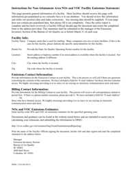 DHEC Form 1216 Nox and VOC Facility Emissions Statement - South Carolina, Page 2