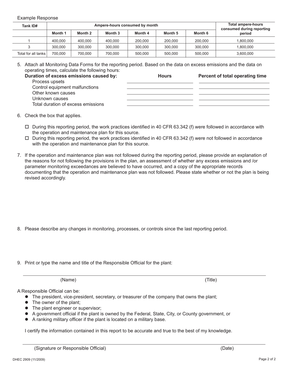 Dhec Form 2909 Fill Out Sign Online And Download Printable Pdf South Carolina Templateroller 1862