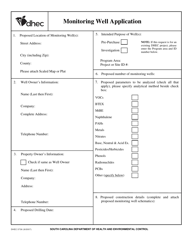 DHEC Form 3736 Monitoring Well Application - South Carolina