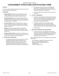 DHEC Form 3879 Drycleaner Containment Structure Certification - South Carolina, Page 3
