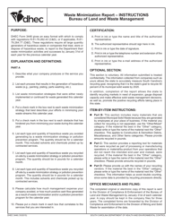 DHEC Form 3446 Waste Minimization Report - South Carolina, Page 5