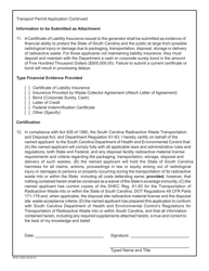 DHEC Form 0800 Application for Radioactive Waste Transport Permit - South Carolina, Page 3