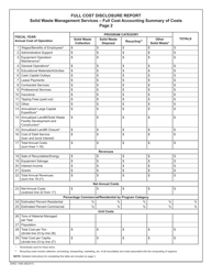 DHEC Form 1409 Local Government Full Cost Disclosure Report - South Carolina, Page 2